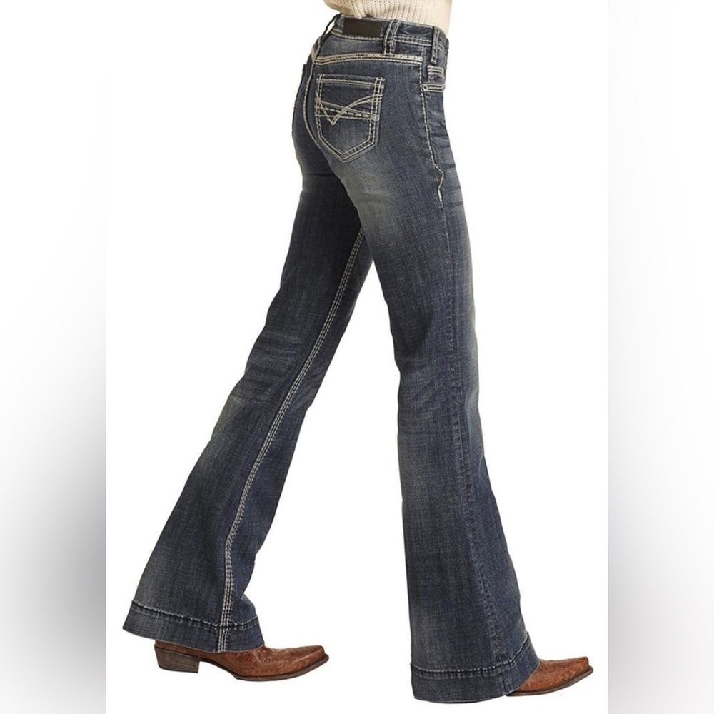 Rock and roll cowgirl trouser flare jeans western wear